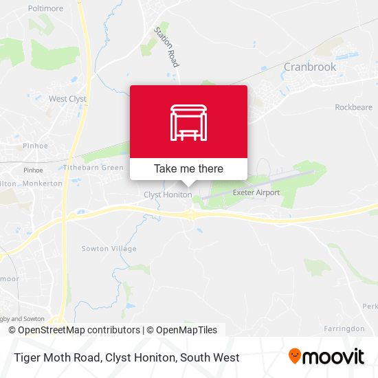 Tiger Moth Road, Clyst Honiton map