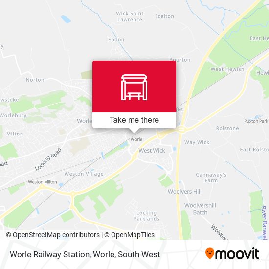 Worle Railway Station, Worle map