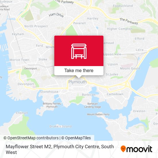 Mayflower Street M2, Plymouth City Centre map