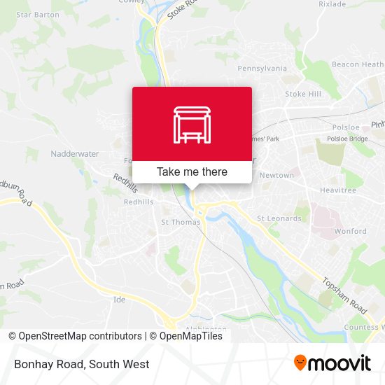 Bonhay Road map