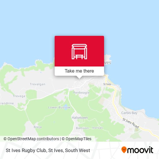 St Ives Rugby Club, St Ives map