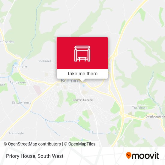 Priory House map