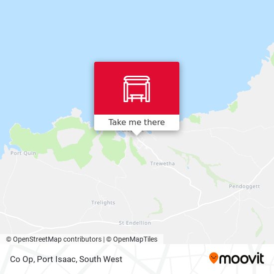 Co Op, Port Isaac map