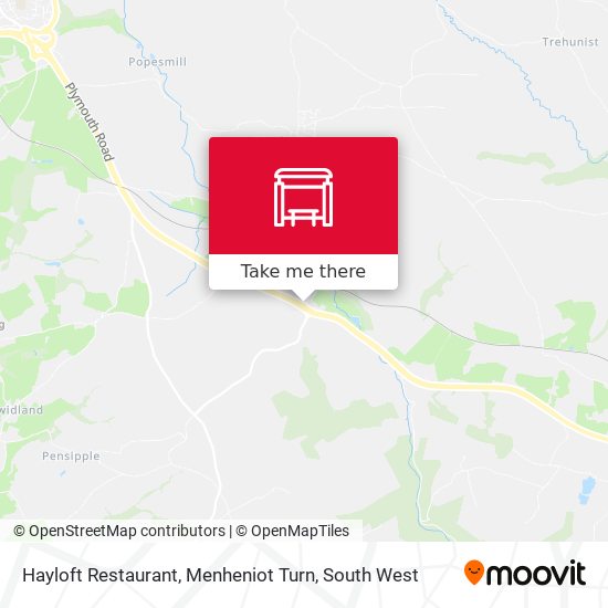 Hayloft Restaurant, Menheniot Turn map