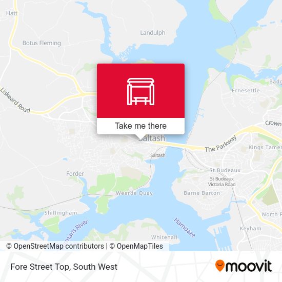 Fore Street Top map