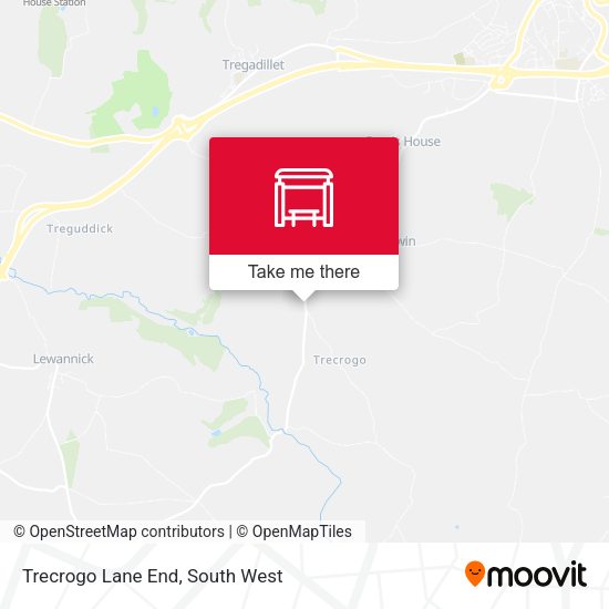 Trecrogo Lane End map