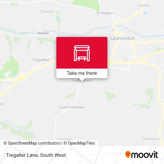 Tregaller Lane map