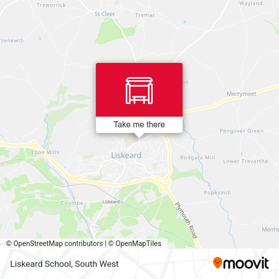 Liskeard School map