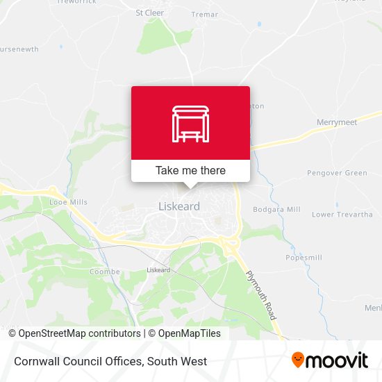 Cornwall Council Offices map