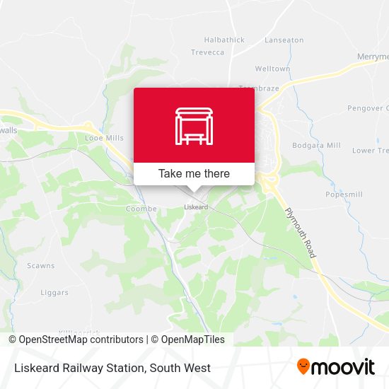 Liskeard Railway Station map