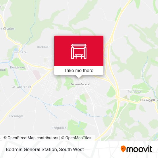 Bodmin General Station map