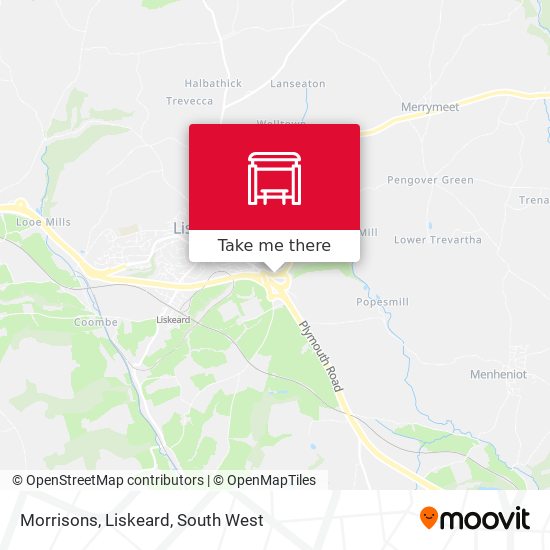 Morrisons, Liskeard map