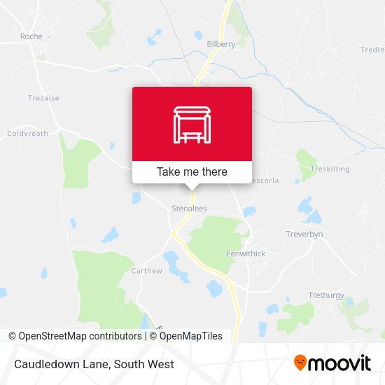 Caudledown Lane map