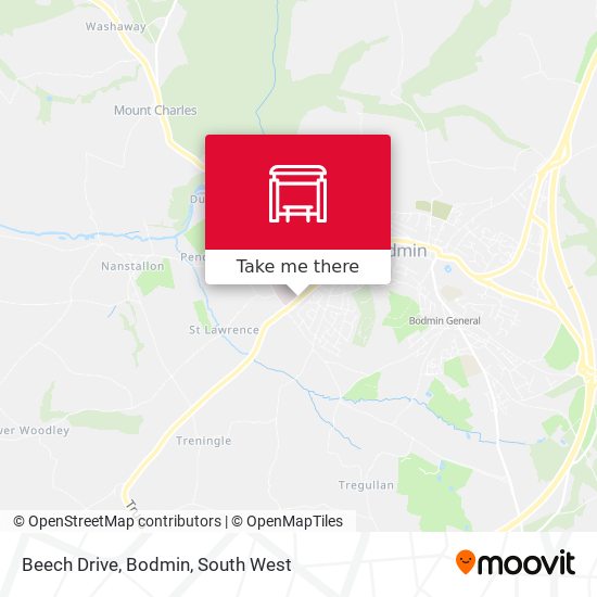 Beech Drive, Bodmin map