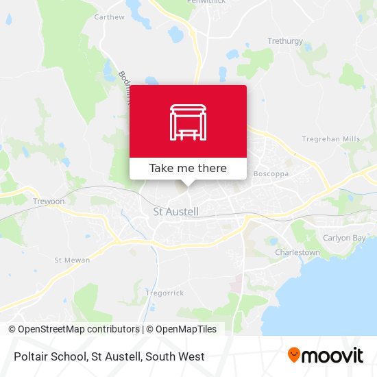 Poltair School, St Austell map