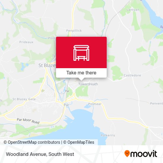 Woodland Avenue map