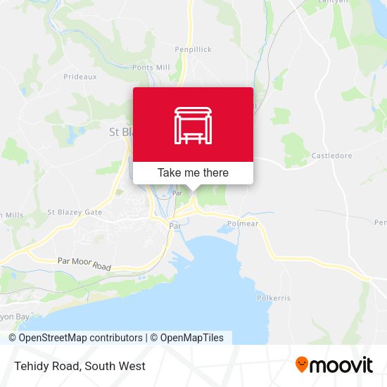 Tehidy Road map