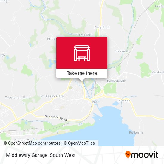 Middleway Garage map