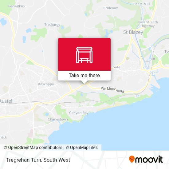 Tregrehan Turn map