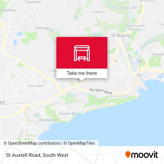 St Austell Road map
