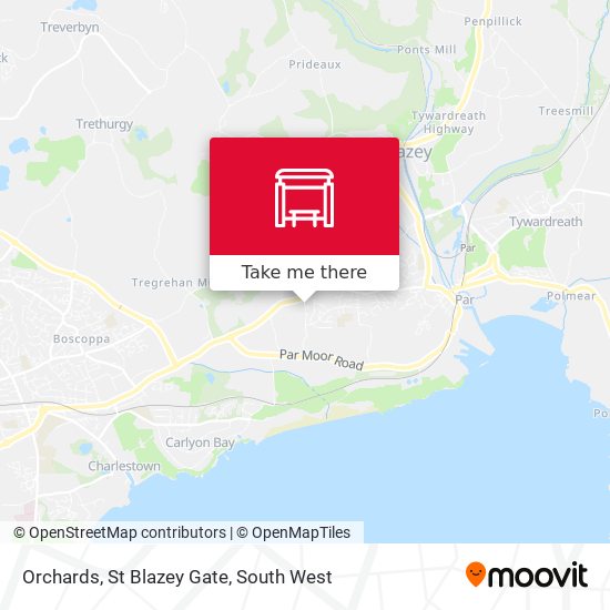 Orchards, St Blazey Gate map