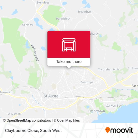 Claybourne Close map