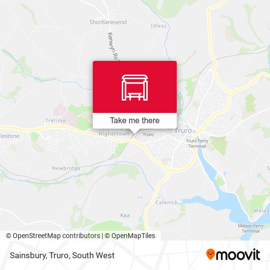 Sainsbury, Truro map