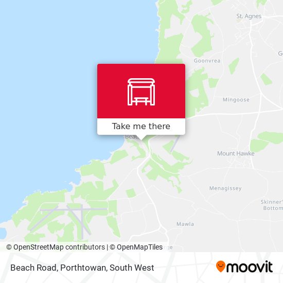 Beach Road, Porthtowan map