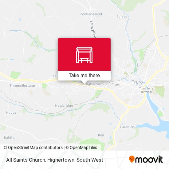 All Saints Church, Highertown map