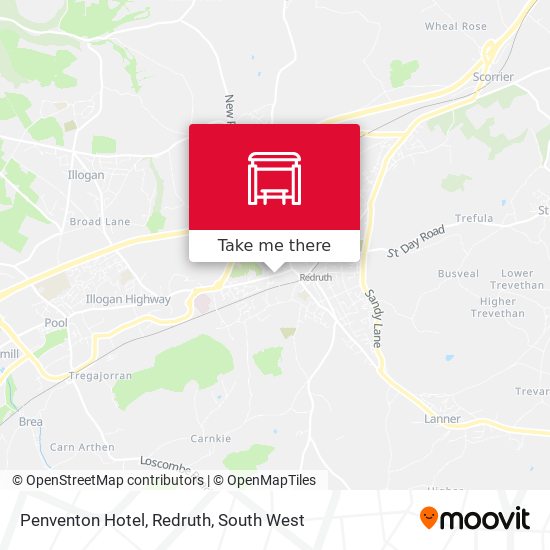 Penventon Hotel, Redruth map