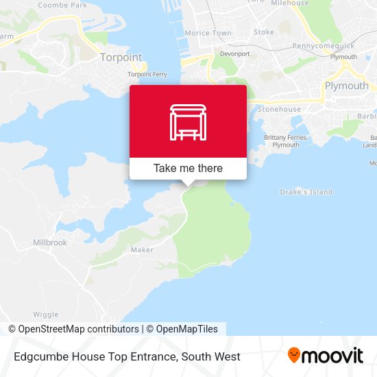 Edgcumbe House Top Entrance map