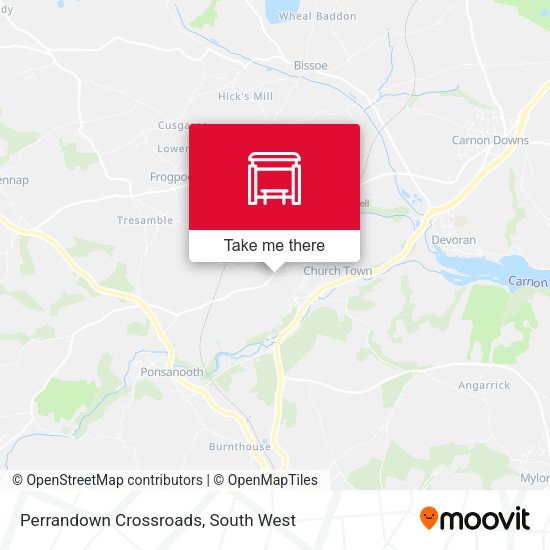Perrandown Crossroads map