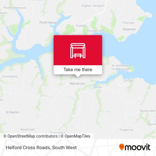 Helford Cross Roads map