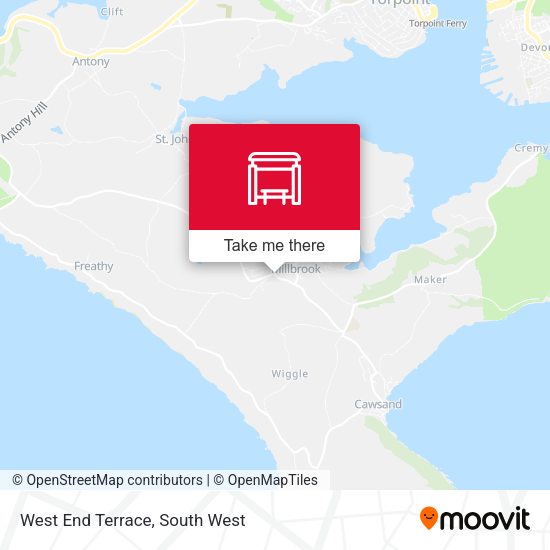 West End Terrace map