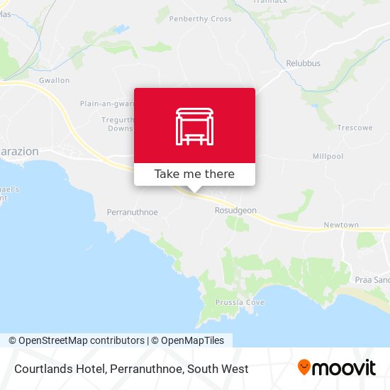 Courtlands Hotel, Perranuthnoe map