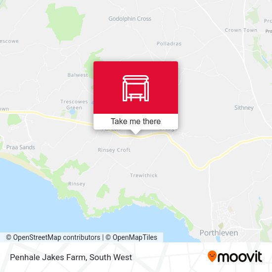 Penhale Jakes Farm map