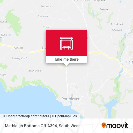 Methleigh Bottoms Off A394 map