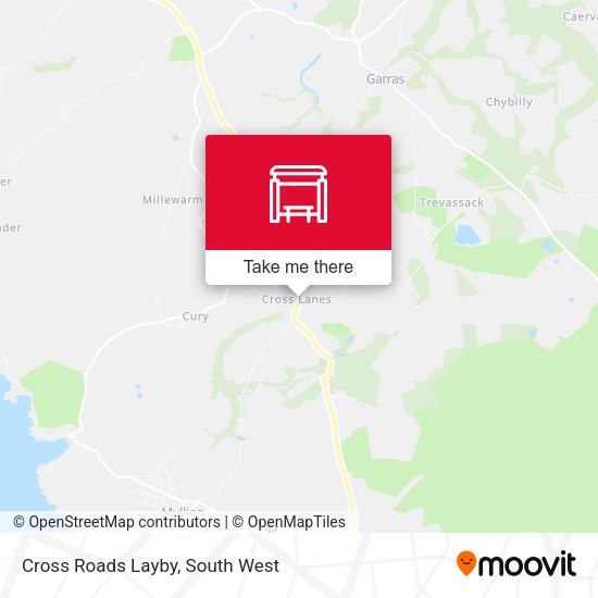 Cross Roads Layby map