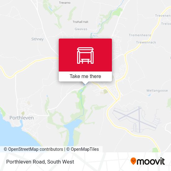 Porthleven Road map