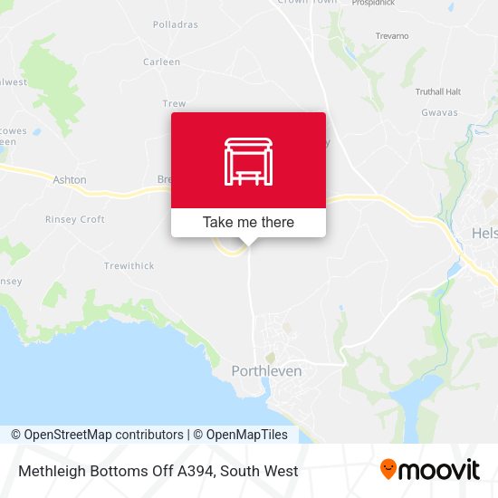 Methleigh Bottoms Off A394 map