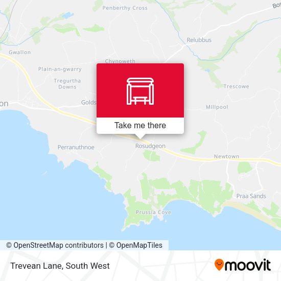 Trevean Lane map
