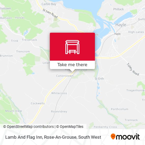 Lamb And Flag Inn, Rose-An-Grouse map
