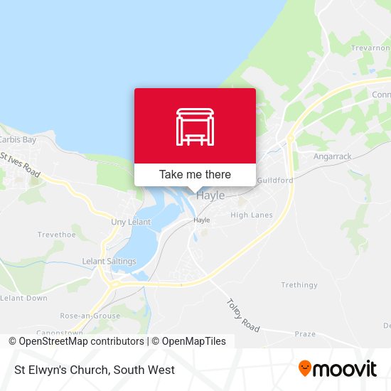 St Elwyn's Church map