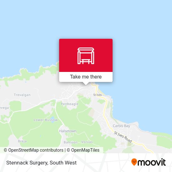 Stennack Surgery map