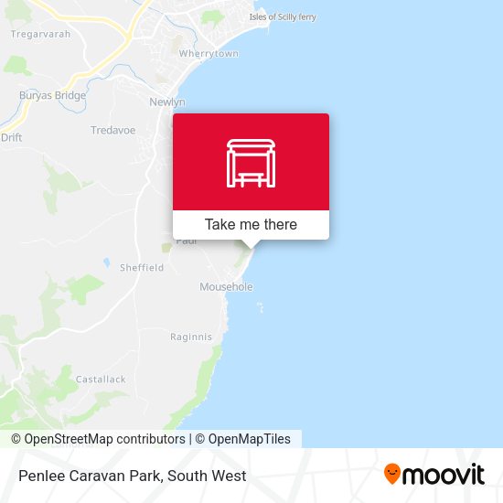 Penlee Caravan Park map