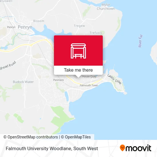 Falmouth University Woodlane map