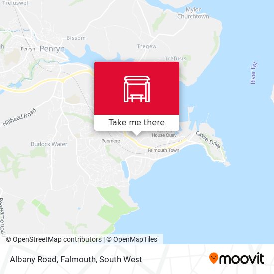Albany Road, Falmouth map