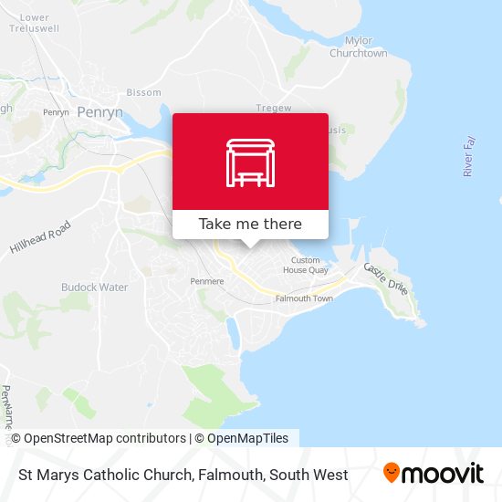 St Marys Catholic Church, Falmouth map