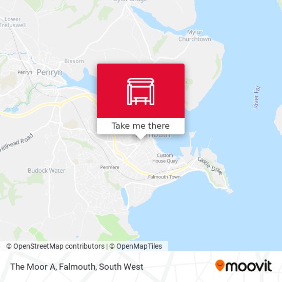 The Moor A, Falmouth map