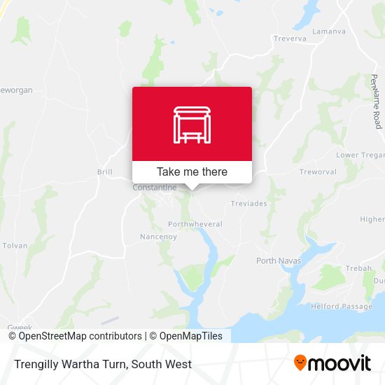 Trengilly Wartha Turn map